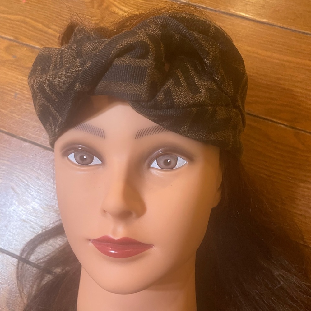 Fendi Logo Tie Knot Headband